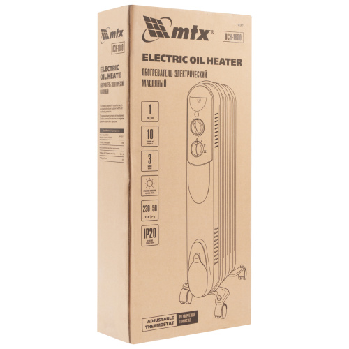 Масляный обогреватель MTX OCH-1000, 230 В, 1000 Вт MTX по ценам производителя в Краснодаре с доставкой по всей России
