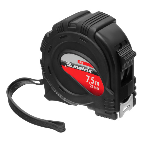 Рулетка Black,7,5 м х 25 мм,обрезиненный корпус Matrix по ценам производителя в Краснодаре с доставкой по всей России