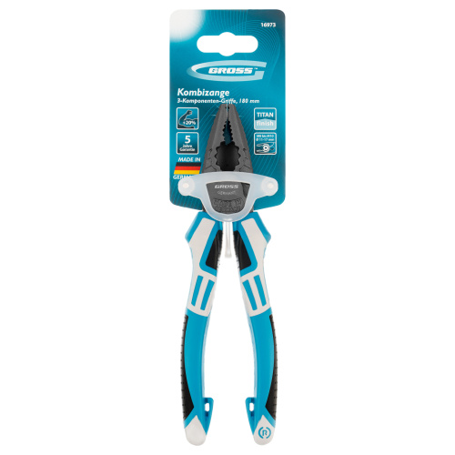 Плоскогубцы комбинированные 180 мм, трехкомпонентные рукоятки Gross по ценам производителя в Краснодаре с доставкой по всей России