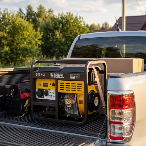 Генератор дизельный DES-55E, 5,5 кВт, 230 В, 11 л, электростартер Denzel по ценам производителя в Краснодаре с доставкой по всей России