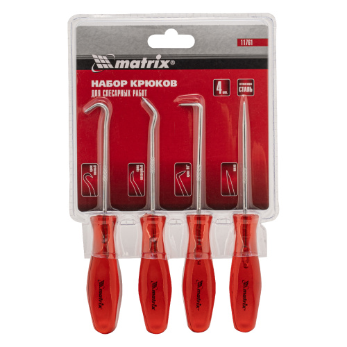 Набор крюков для слесарных работ, 4 шт Matrix по ценам производителя в Краснодаре с доставкой по всей России