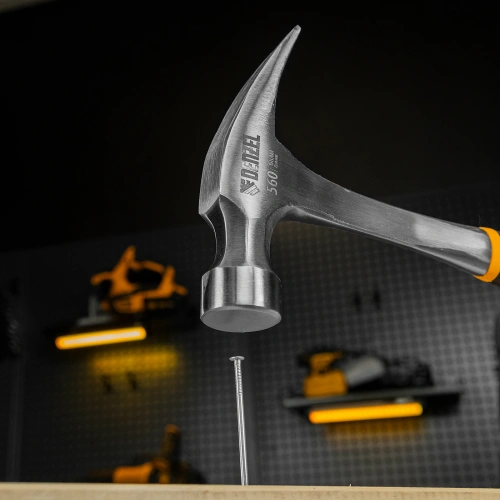 Молоток-гвоздодер 560 г, цельнометаллический, двухкомпонентная рукоятка Denzel по ценам производителя в Краснодаре с доставкой по всей России