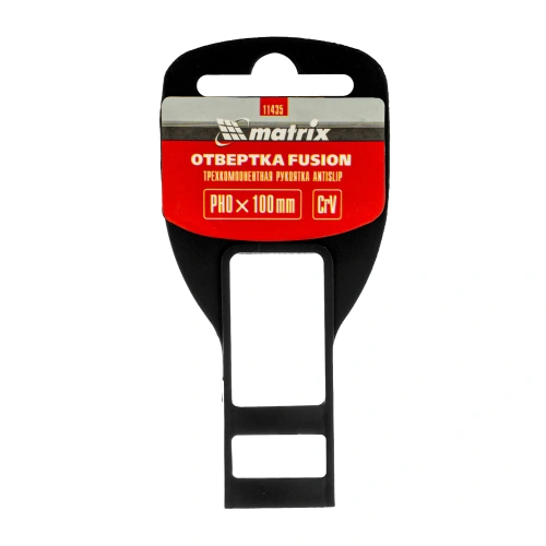 Отвертка Fusion, PH0 х 100 мм, CrV, трехкомпонентная рукоятка "Anti slip" Matrix по ценам производителя в Краснодаре с доставкой по всей России