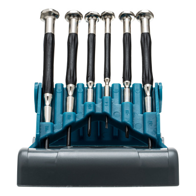 Набор отверток для точной механики, CrMo, металлические обрезиненные рукоятки, 6 шт, бокс трансформер Gross по ценам производителя в Краснодаре с доставкой по всей России