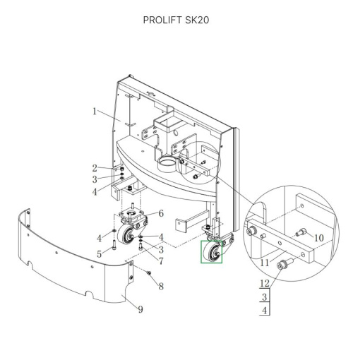 Опорное колесо для тележек SK20 по ценам производителя в Краснодаре с доставкой по всей России
