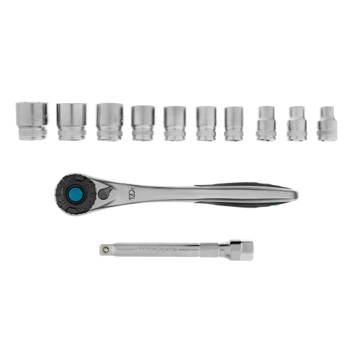 Набор торцевых головок, трещотка 120 зубьев, 3/8", CrV, 12 предметов Gross по ценам производителя в Краснодаре с доставкой по всей России