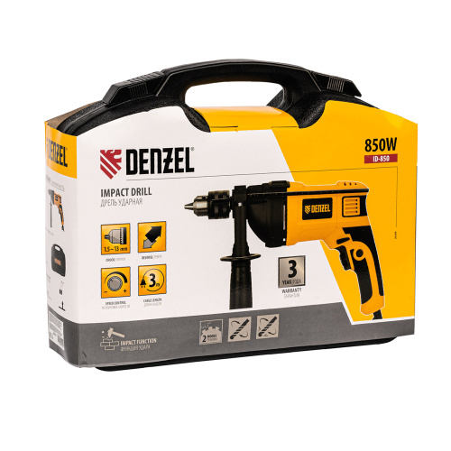 Дрель ударная ID-850, 850 Вт, 0-3000 об/мин, 48000 уд/мин Denzel по ценам производителя в Краснодаре с доставкой по всей России