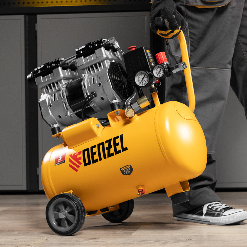 Компрессор DLS950/24 безмаслянный малошумный 950 Вт, 165 л/мин, ресивер 24 л Denzel по ценам производителя в Краснодаре с доставкой по всей России