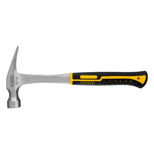 Молоток-гвоздодер 560 г, цельнометаллический, двухкомпонентная рукоятка Denzel по ценам производителя в Краснодаре с доставкой по всей России