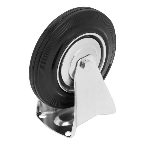 Колесо неповоротное D 200 мм, крепление  платформенное Сибртех по ценам производителя в Краснодаре с доставкой по всей России