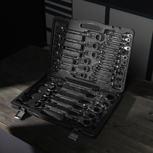 Набор ключей комбинированных, трещоточных шарнирных 22 шт. Matrix по ценам производителя в Краснодаре с доставкой по всей России