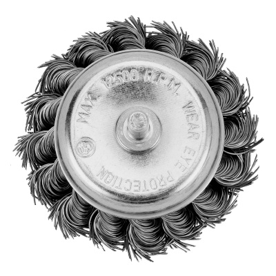 Щетка для дрели, 75 мм, "чашка" со шпилькой, крученая металлическая проволока Matrix по ценам производителя в Краснодаре с доставкой по всей России