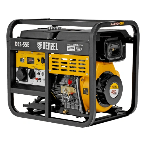 Генератор дизельный DES-55E, 5,5 кВт, 230 В, 11 л, электростартер Denzel по ценам производителя в Краснодаре с доставкой по всей России