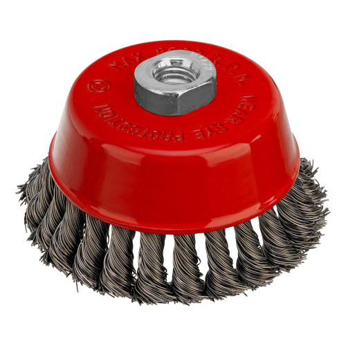 Щетка для УШМ, 100 мм, М14, "чашка", крученая проволока 0.5 мм Matrix по ценам производителя в Краснодаре с доставкой по всей России