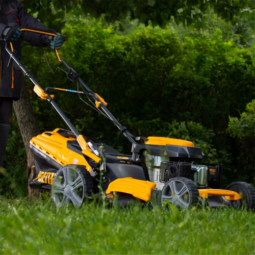 Газонокосилка бензиновая GLD-520SP, 196 куб.см, ширина 52 см, привод, 7 уровней,травосборник 60 л Denzel по ценам производителя в Краснодаре с доставкой по всей России