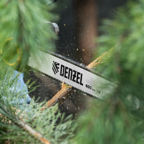 Пила цепная электрическая EDS-2000, 2 кВт,продольная, шина 40 см, шаг 3/8, паз 1.3 мм, 56 звеньев Denzel по ценам производителя в Краснодаре с доставкой по всей России