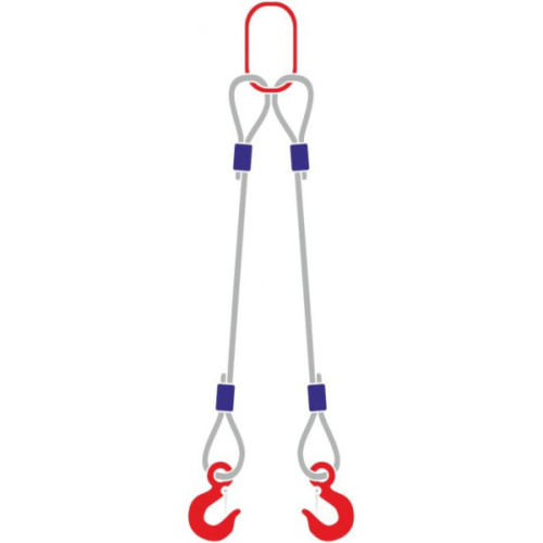 Строп канатный 2СК,  с 2 крюками 6,3Т x 3М по ценам производителя в Краснодаре с доставкой по всей России
