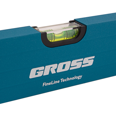 Уровень алюминиевый, 400 мм, усиленный с ударопрочными заглушками, 3 глазка Gross по ценам производителя в Краснодаре с доставкой по всей России