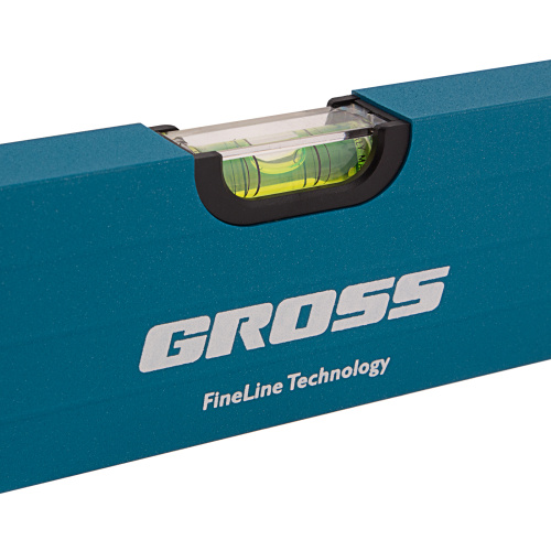 Уровень алюминиевый, 400 мм, усиленный с ударопрочными заглушками, 3 глазка Gross по ценам производителя в Краснодаре с доставкой по всей России