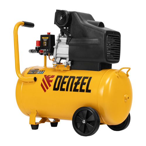 Компрессор воздушный, прямой привод DC1500/50, 1.5 кВт, 50 литров, 220 л/мин Denzel по ценам производителя в Краснодаре с доставкой по всей России