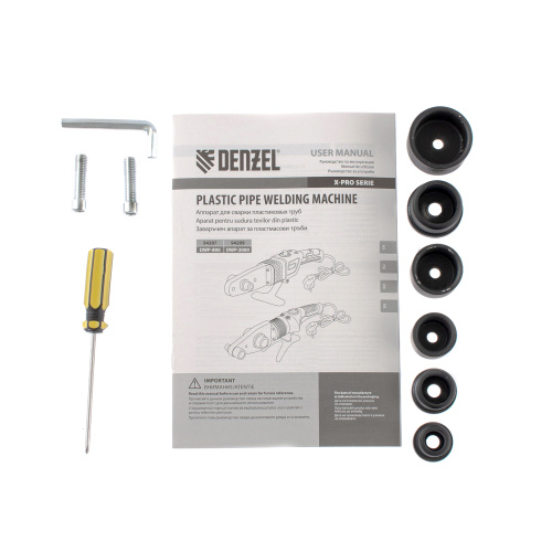 Аппарат для сварки пластиковых труб DWP-800, Х-Pro, 800 Вт, 300 град, комплект насадок, 20-32 мм Denzel по ценам производителя в Краснодаре с доставкой по всей России