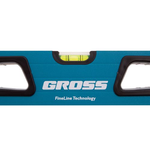 Уровень алюминиевый, 600 мм, усиленный с ударопрочными заглушками, рукоятки, 3 глазка Gross по ценам производителя в Краснодаре с доставкой по всей России