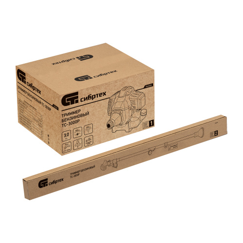 Триммер бензиновый ТС-3000Р, 52 см3, разъемная штанга, состоит из 2 частей Сибртех по ценам производителя в Краснодаре с доставкой по всей России