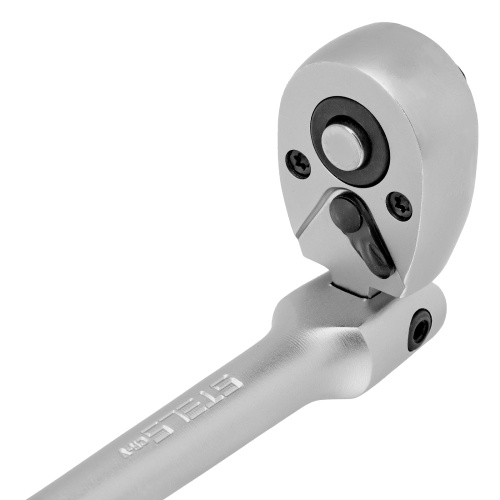 Ключ-трещотка шарнирный 1/4", СrV, 72 зуба, с быстрым сбросом, матовый хром Stels по ценам производителя в Краснодаре с доставкой по всей России