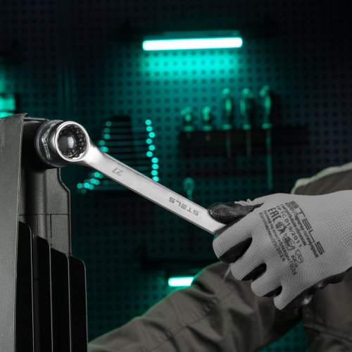 Ключ комбинированный, 27 мм, CrV, матовый хром Stels по ценам производителя в Краснодаре с доставкой по всей России