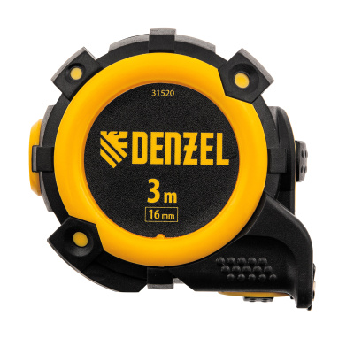 Рулетка 3м х 16мм, автоматич. фиксац., нейлон. покрытие, магнит. зацеп, двухстор. разметка Denzel по ценам производителя в Краснодаре с доставкой по всей России