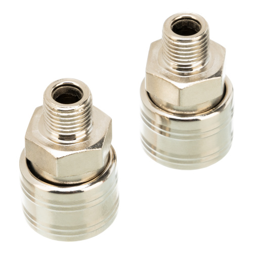 Муфта универсальная быстросъемная ("мама") 1/4, внешняя резьба, 2 шт, Stels по ценам производителя в Краснодаре с доставкой по всей России