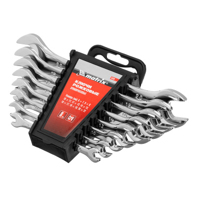 Набор ключей рожковых 8 шт, 6-22мм, CrV, Elliptical, зеркальное хромирование Matrix по ценам производителя в Краснодаре с доставкой по всей России