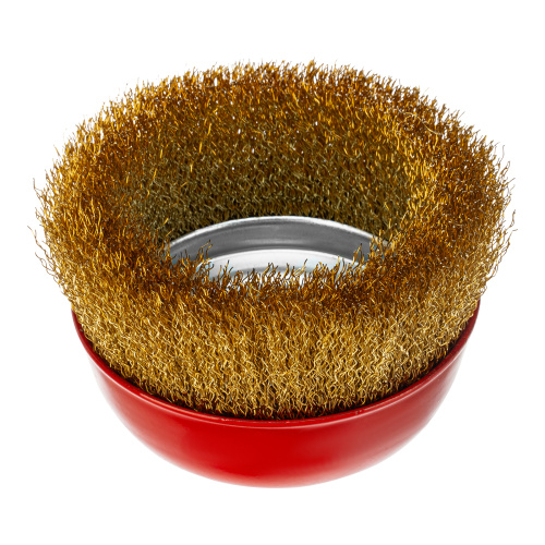 Щетка для УШМ, 125 мм, М14, "чашка", латунированная витая проволока Matrix по ценам производителя в Краснодаре с доставкой по всей России