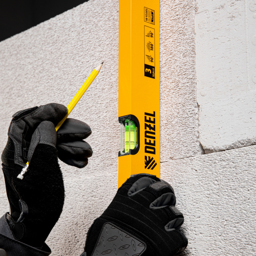 Уровень алюминиевый, 800 мм, фрезерованный, 3 глазка Denzel по ценам производителя в Краснодаре с доставкой по всей России