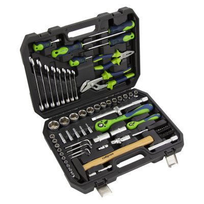 Набор инструментов 76 предметов CrV, 1/2", 1/4" Сибртех по ценам производителя в Краснодаре с доставкой по всей России