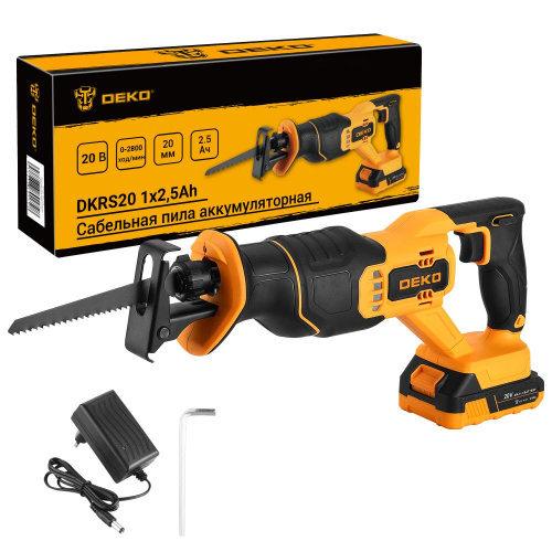 Сабельная пила аккумуляторная DEKO DKRS20, 20В, 1х2,5Ач по ценам производителя в Краснодаре с доставкой по всей России