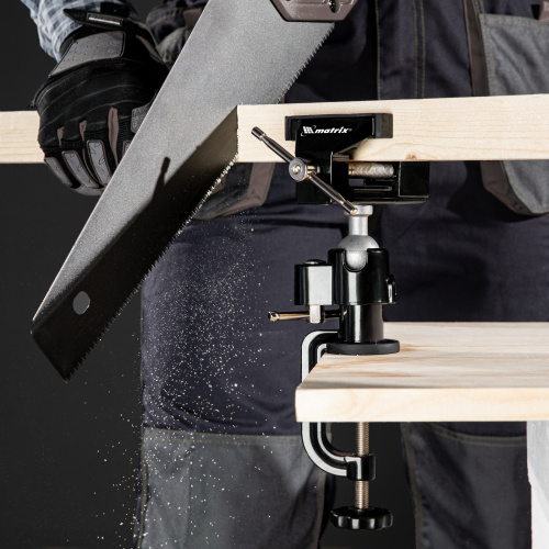 Тиски настольные, многофункциональные, сменная насадка, хомут для дрели, шарнирный механизм, 70 мм Matrix по ценам производителя в Краснодаре с доставкой по всей России