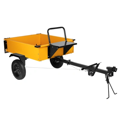 Прицеп для мотоблока TT-500, оцинк., груз. 500 кг, рег. сцепка, колеса 4.00-10, в упаковке Denzel по ценам производителя в Краснодаре с доставкой по всей России