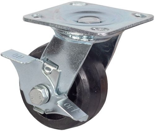 Колесо большегрузное поворотное с тормозом обрезиненное 200 мм - SCdb 80 по ценам производителя в Краснодаре с доставкой по всей России