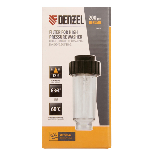 Фильтр для моечных машин высокого давления, G3/4 дюйм, универсальный Denzel по ценам производителя в Краснодаре с доставкой по всей России