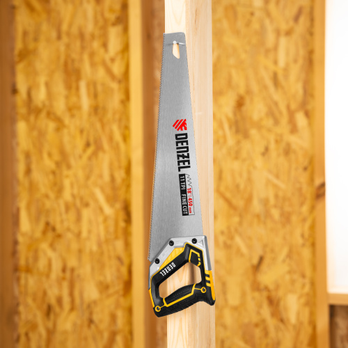 Ножовка по дереву, 450 мм, 11 TPI, зуб 3D, металлопластиковая рукоятка Denzel по ценам производителя в Краснодаре с доставкой по всей России