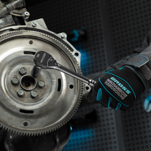 Ключ-трещотка 1/2", CrV, 120 зубьев, цельнометаллический, хром Gross по ценам производителя в Краснодаре с доставкой по всей России