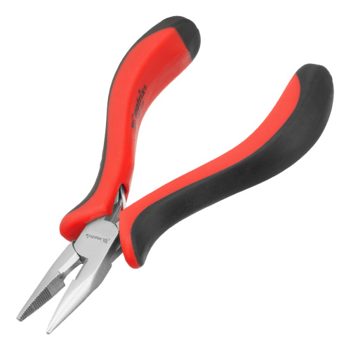 Длинногубцы прямые Mini, 130 мм, никелированные, авторазжим, двухкомпонентные рукоятки Matrix по ценам производителя в Краснодаре с доставкой по всей России