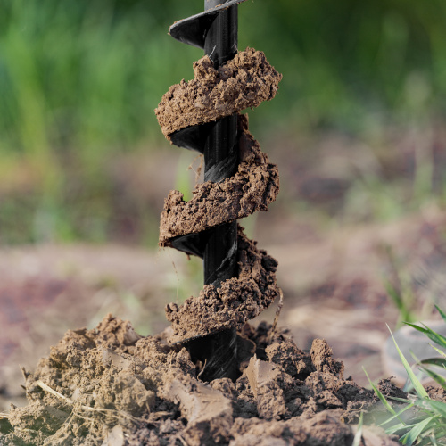 Шнек для грунта ER-80, диаметр 80 мм, длина 800 мм,соединение 20 мм, съемный нож Denzel по ценам производителя в Краснодаре с доставкой по всей России