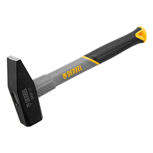 Молоток слесарный, 1000 г, кованый, фибергласовая рукоятка c TPR покрытием Denzel по ценам производителя в Краснодаре с доставкой по всей России