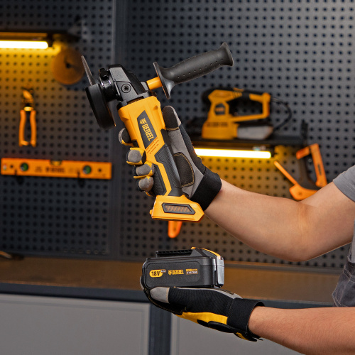 Машина углошлифовальная аккумуляторная бесщет. BLG-IB-18-125-4, Li-ion, 18 В Denzel по ценам производителя в Краснодаре с доставкой по всей России