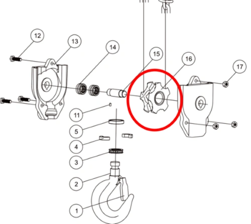 Грузовой вал звёздочка крюковой подвески 0102 купить в Москве с доставкой по всей России | ProtosMarket.ru