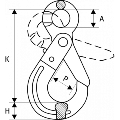 Крюк самозакрывающийся  8т, размер 16 - 8 по ценам производителя в Краснодаре с доставкой по всей России