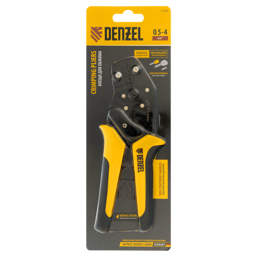 Клещи для обжима наконечников штыревых НШВ, НШВИ, НШВИ-2, 0,5-4 мм2 Denzel по ценам производителя в Краснодаре с доставкой по всей России