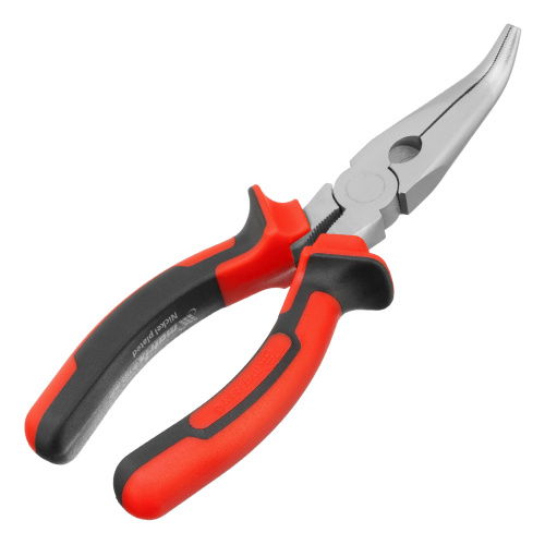 Длинногубцы изогнутые Nickel, 180 мм, никелированные, двухкомпонентные рукоятки Matrix по ценам производителя в Краснодаре с доставкой по всей России